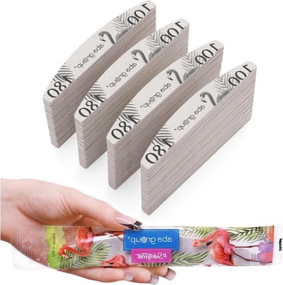 Nagelvijlen Set - Nagelvijl Boot - Nagelverzorging Thuis - Hygiënisch Verpakt - 100 Stuks - Wit