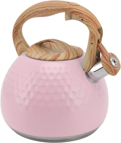 Theeketel RVS - Waterkoker Fornuis - Thee Zetten - Luid Fluitend Alert - 3 Liter Capaciteit - Roze