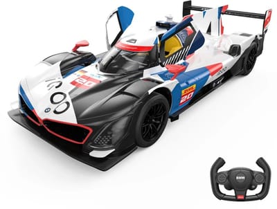 BMW M Hybrid V8 LMDh RC Raceauto 1:14 – Officieel Gelicentieerde Rastar Bestuurbare Auto – Gedetailleerd Schaalmodel met LED-Verlichting & 2.4GHz Afstandsbediening – Multi-Color