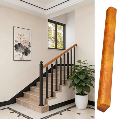 Trapleuning Buis - Balustrade Zuil - Veilig Traplopen - Vloer Montage - Lengte 100cm - Zwart
