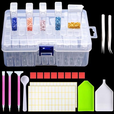 White-Label® Diamond Painting Accessoires - Opbergdoos - Sorteerdoos voor Volwassenen en Kinderen - Multikleur