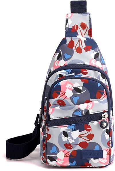 COOAU - Kleine schouder/crossbodytas - 5 opbergvakken en kabelopening - Schoudertas, crossbodytas, heuptas, crossbody - Dames & Heren - Gingkoblad