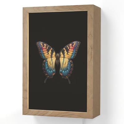Wandlamp 20x30 cm - Oplaadbaar - Vlinder - Kleurrijk - Speels - Wandlampen binnen woonkamer - Slaapkamer lamp met kabel - Decoratieve nachtlamp - Vloerlamp snoer