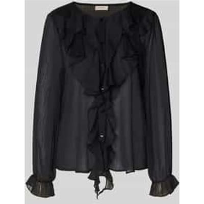 Regular fit blouse met ruches, model 'Ditte'