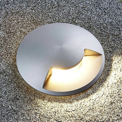 Lucande - Grondspots - 1licht - Aluminium - H: 2 cm - GU10 - titaan