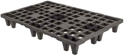 Kunststof Pallets - Transportbakken Magazijn - Logistiek Verzending - Licht en Recyclebaar - 80 x 120 cm - Grijs