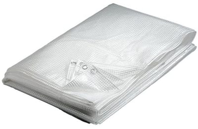 Transparant afdekzeil 80 g/m² 6 x 10 m - Bescherming voor tuin en bouw