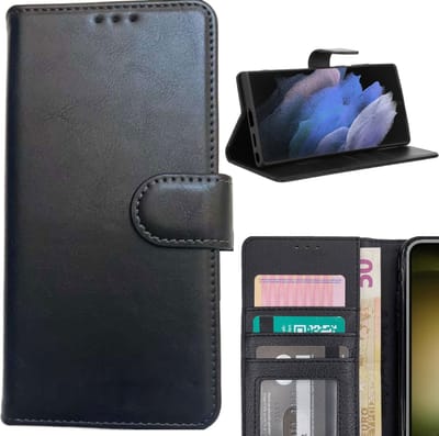 Geschikt voor Galaxy A54 Bookcase Telefoon hoesje Stevige Portemonnee Wallet Case – Pasjeshouder - Kunstleer - Zwart
