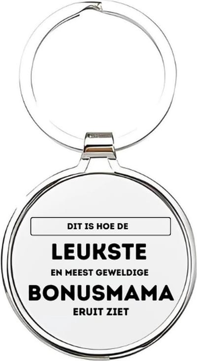 Akyol - dit is hoe de leukste en meest geweldige bonusmama eruitziet Sleutelhanger - Bonusmoeder - de leukste bonusmoeder - bonusmoeder sleutelhanger - mama sleutelhanger - sleutelhanger mam - familie sleutelhanger - moederdag cadeautje - 4 x 7,5 CM