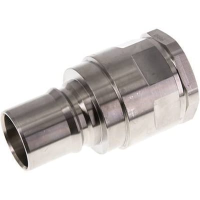 RVS DN 40 Hydraulische Koppeling Insteeknippel G 1 1/4 inch Binnendraad ISO 7241-1 B D 44.5mm