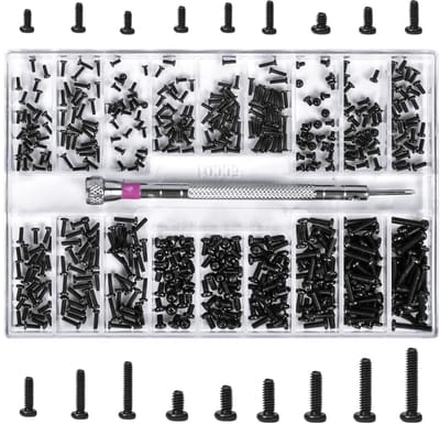 500 Stuks Micro Schroevenset RVS voor Elektronica, Brillen en Horloges - Kruiskop