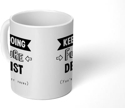 Mok - Koffiemok - Tandarts - Opleiding - Student - Quote - Mokken - 350 ML - Beker - Koffiemokken - Theemok
