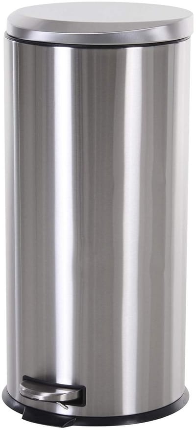 Pedaalemmer met binnenemmer en soft close - 30 L, RVS, Ø29,2 x 62,5 cm