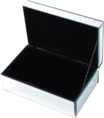 Sieradenkistje Display - Juwelen Opberger - Sieraden Overzichtelijk - Transparant Glazen Ontwerp - 21 x 13 x 8 cm - Transparant