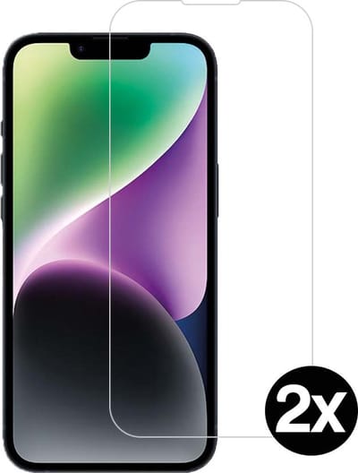 Smartphonica Screenprotector voor iPhone 14 van glas - 2 stuks geschikt voor iPhone 14