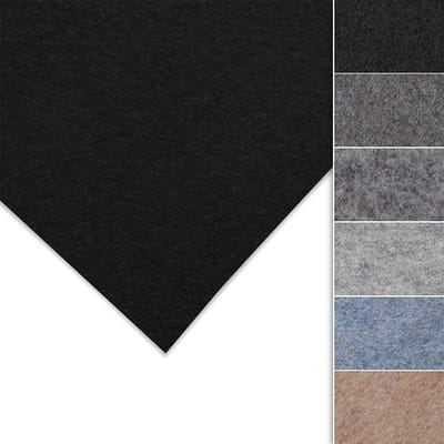 FLOORDIREKT Naaldvilt - Superflex - Zwart - 200 x 100 cm
