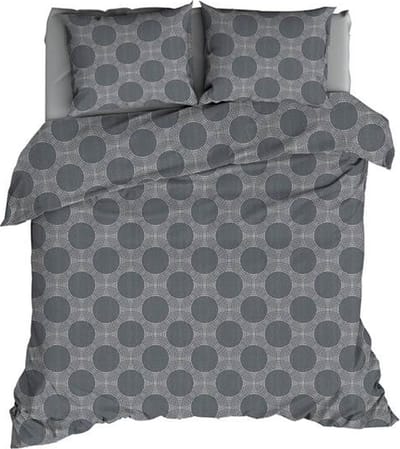 Satin d'Or Rivolta Dekbedovertrek - Tweepersoons - 200x200/220 cm - Antracite