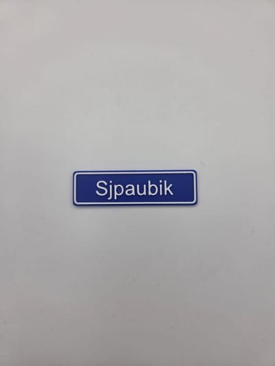 3D plaatsnaam speldje Sjpaubik