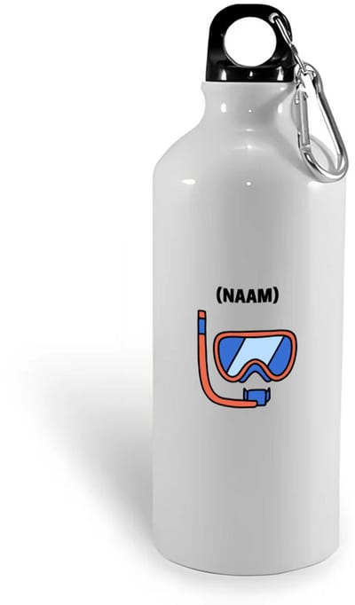Hacebo® - Duiken met eigen naam waterfles - Zwemmen - Duiker - Sport - water fles - 400ML