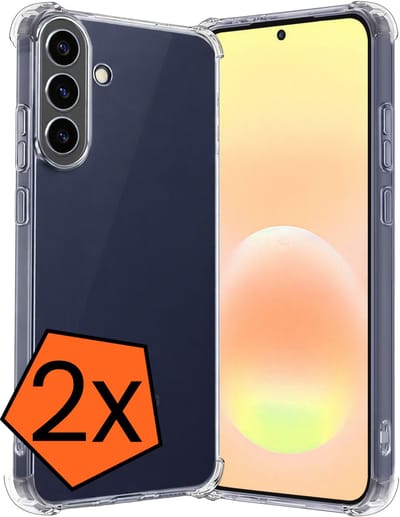 Hoes - 2 Stuks - Geschikt voor Samsung Galaxy A57 - Sterk & Shockproof - Siliconen Case - Back Cover - Telefoon Hoesje Shock Proof - Transparant