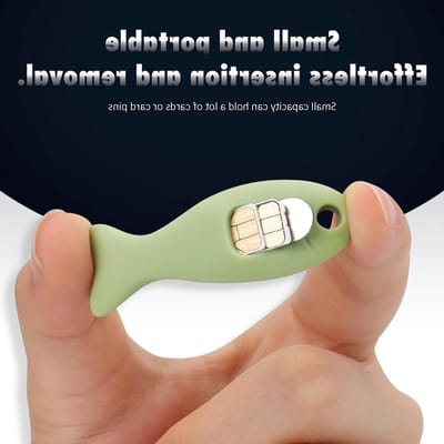 Set van 4 SIM-kaart verwijdertools met geïntegreerde opslag - inclusief ejectiepennen en naaldopener voor iPhone (4 stuks, groen)