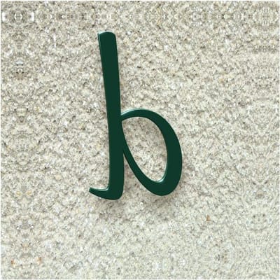 Huisnummer Letter - Adres Aanduiding - Huis Herkenning - Roestvrij Staal - 30 cm - Mosgroen