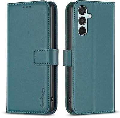 BINFEN Hoesje - Geschikt voor Samsung Galaxy M15 Hoesje - BINFEN Color Book Case - Groen
