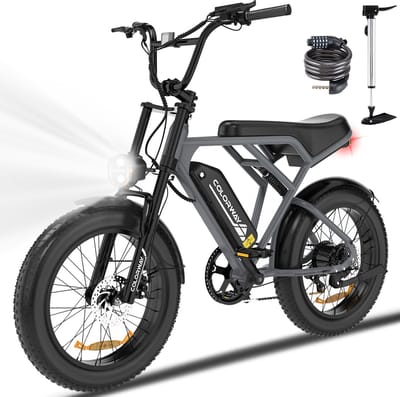 Colorway Elektrische Fiets BK29G - 20*4.0 Inch Fatbike - Mountain Snow EBike met Afneembare 36V 12Ah Lithium Batterij - City Commuter E-Bike - IP54 Waterdicht
