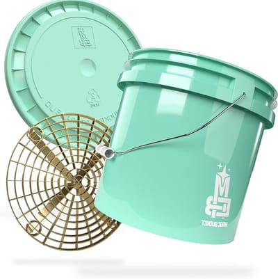 Wasemmer Set - Autowasemmer Grit Guard - Auto Reinigen - Extra Stabiele Wanddikte - 13 Liter - Mint Goud