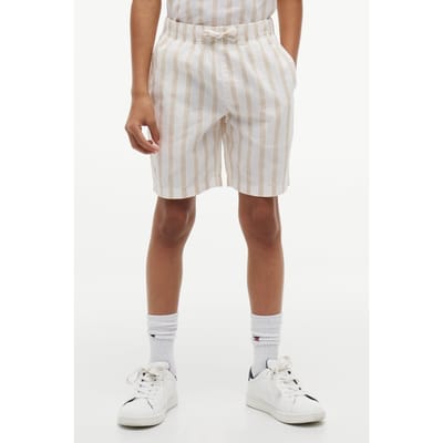 Tommy Hilfiger Boys Relaxed Linen Blend Classic Beige Stripe Größe: 10 | Hosen Outlet | kids | Weiß