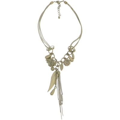 ehave – Ketting vintage matgoudkleur – 50 cm met leren koord