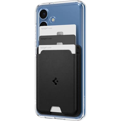 Spigen Valentinus MagFit - Magnetische Kaarthouder voor Pasjes - Compatibel met MagSafe - Pasjeshouder voor 3 Kaarten - Ook geschikt voor S25-Serie - Zwart
