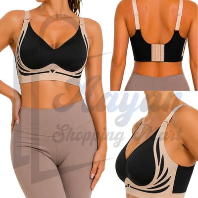 Naadloze Push-Up Sportbeha Dames Zwart M – Sport BH met Shaping Pads en Verstelbare Bandjes – sportbeha dames – push up sport bh – naadloze sportbeha – stretch sportbeha – sportbeha met ondersteuning – zwart – 84541