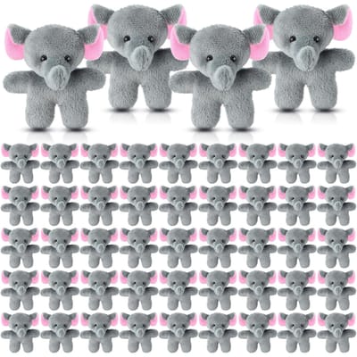 30-300 Stuks Mini Olifant Dier Pluche Speelgoed Kleine Knuffeldieren Bulk Schattige Kleine Pluche Beestjes Sleutelhangers Voor Cadeau Feest Carnaval Prijs 30PCS gray