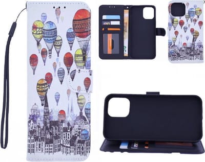 Bookcase Geschikt voor: iPhone 12 hoesje met print - Air Balloon