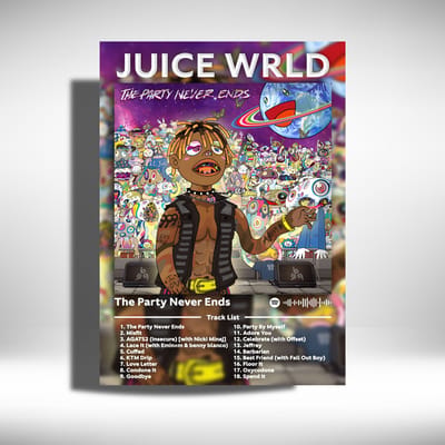 JUICE WRLD - The Party Never Ends - Metalen Poster 30x40cm - album