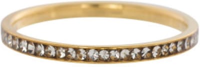 iXXXi Vulring Zirkonia Crystal goudkleurig 2mm - maat 17