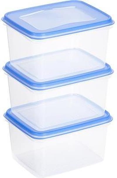 Sunware - Club Cuisine diepvriesdozenset set van 3 1,5L transparant blauw