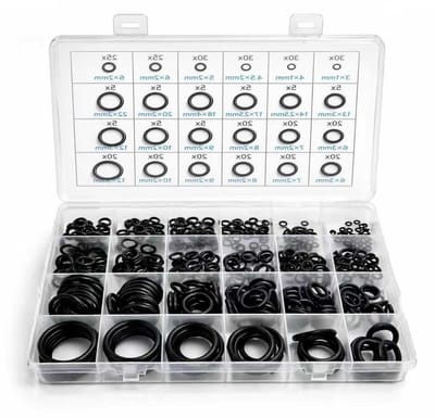 Assortiment van 400 O-Ringen van 4-30 mm - NBR Rubberafdichtingen voor Sanitair, O-Ring Set en Diverse Maten Rubberringen