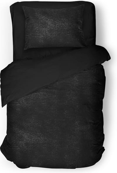 Eleganzzz Dekbedovertrek Flanel Fleece - Black - Dekbedovertrek 140x200/220cm - 100% flanel fleece - Eenpersoons Dekbedovertrekken - 140x220cm - Fluffy Dekbedovertrek - Effen Dekbedovertrek