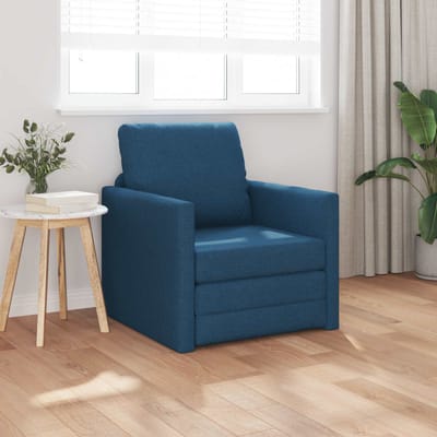 vidaXL - Slaapbank - Blauw - 74 - x - 77 - x - 81 - cm - Stof