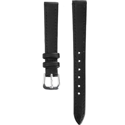 Horlogeband met gespsluiting PU Leer Universele Vervanging Horlogeband Onderdeel Accessoire 12mm / 0.47in black