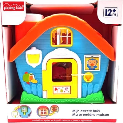 Mijn Eerste Huis - Playing Kids - Educatief - Vormen en Kleuren - 12+m