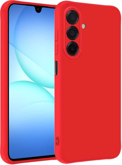Hoesje - Geschikt voor Samsung Galaxy A17 - Sterk & Shockproof - Siliconen Case - Hoes Cover - Telefoonhoes - Rood