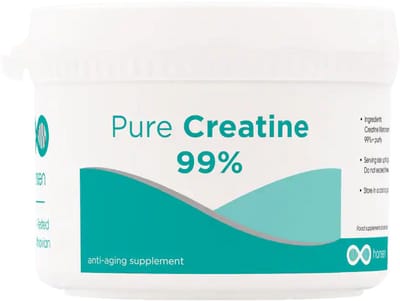 CREATINE MONOHYDRATE (Hansen) - Geen toevoegingen - Onafhankelijk getest - 120 gram pure poeder (+99%) incl. maatlepel