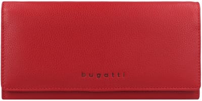 Bugatti Mira Portemonnee RFID-bescherming Leer 19 cm - Dames - Horizontaal - rot