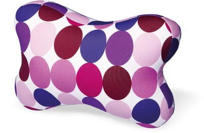 Kuschelmaxx kussen - Sierkussen gevlinderd 22 x 33 cm - punkte violet-design - Stevig en zacht - Mooie print - Gevuld met microgranulaat - Vormvast & Wasbaar - Ideaal voor op de bank, bed, auto of op reis - Inclusief Wasnet
