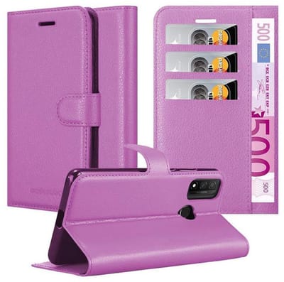 Cadorabo Hoesje geschikt voor Huawei P SMART 2020 in MANGAAN PAARS - Beschermhoes met magnetische sluiting, standfunctie en kaartvakje Book Case Cover Etui