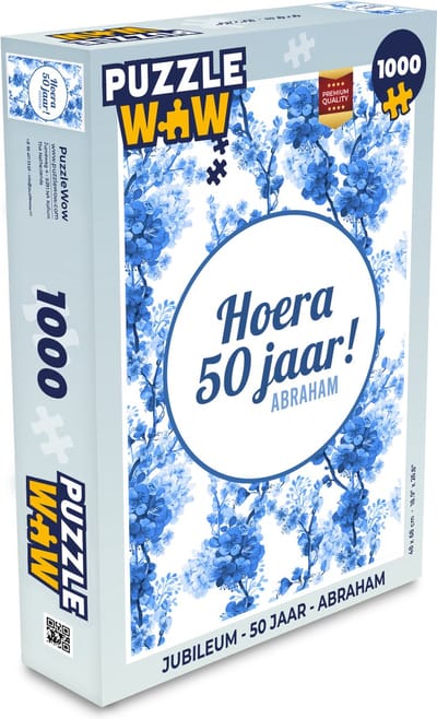 Puzzel Jubileum - 50 jaar - Abraham - Legpuzzel - Puzzel 1000 stukjes volwassenen