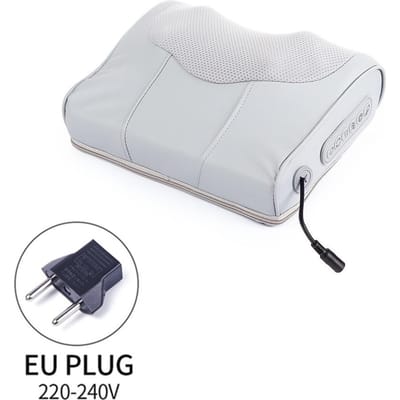 Elektrisch Kussenmassager Nek Schouder Massagekussen Taille Rug Kneedmassagekussen Hoofdmassager Nek Cervicaal masajeador white